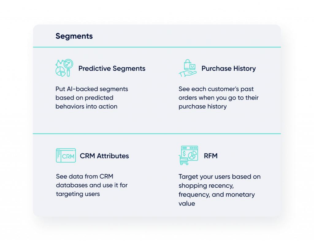 With Insider, you can segment customers by analyzing their behaviors