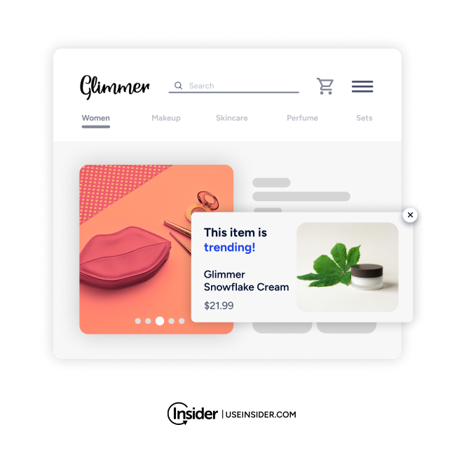 Instead of third-party cookies, personalize onsite experiences based on interactions and with contextual recommendations
