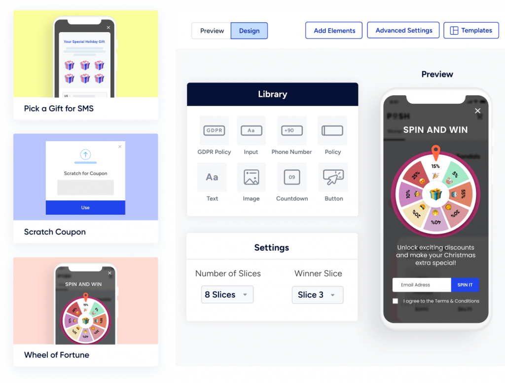 Insider One's gamified lead collection pop-ups