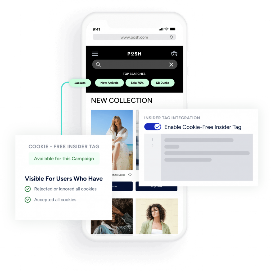 Insider One's cookieless marketing - Showcase top-searched keywords