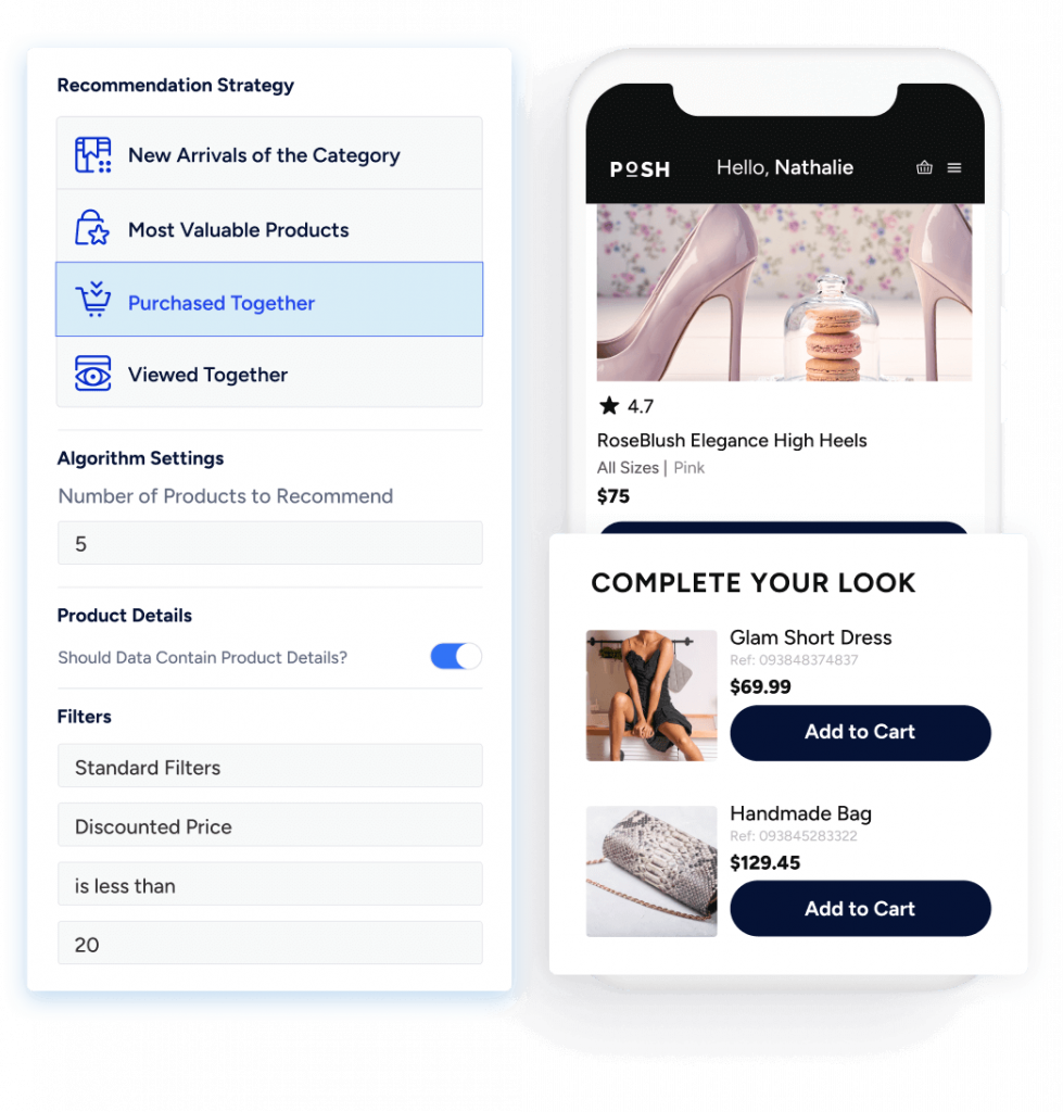 Insider One's user-based product recommendations