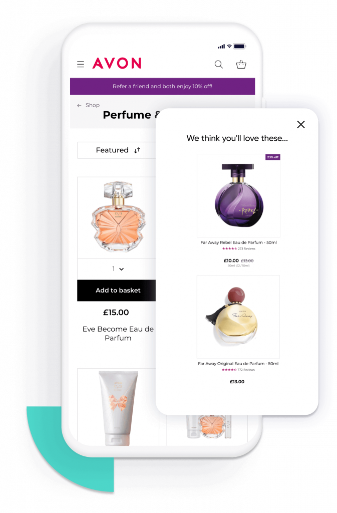 Avon used Insider One to build a recommendation campaign