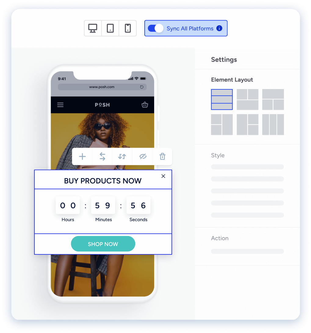  Insider One’s no-code drag-and-drop editor