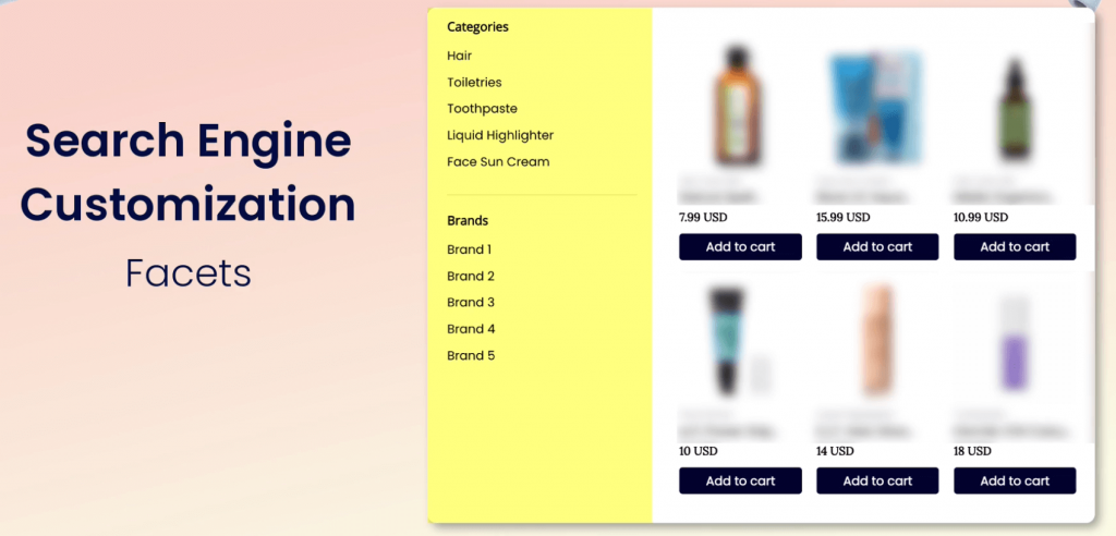 Insider One's search engine customization enhancing faceted search for ecommerce site search
