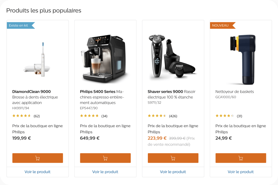 estudo de caso da Insider One Philips, recomendações personalizadas de produtos de sites
