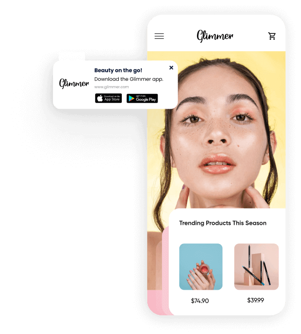 descargas de la aplicación móvil desde la Web móvil