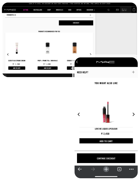 Personnalisation de recommandation produits MAC Cosmetics avec Smart Recommender