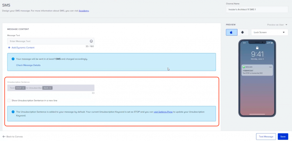 Métodos para darse de baja de SMS de Insider One
