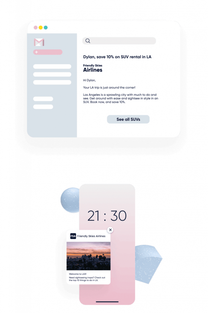 Insider One's customer journey builder for airlines, travel, and hospitality brands