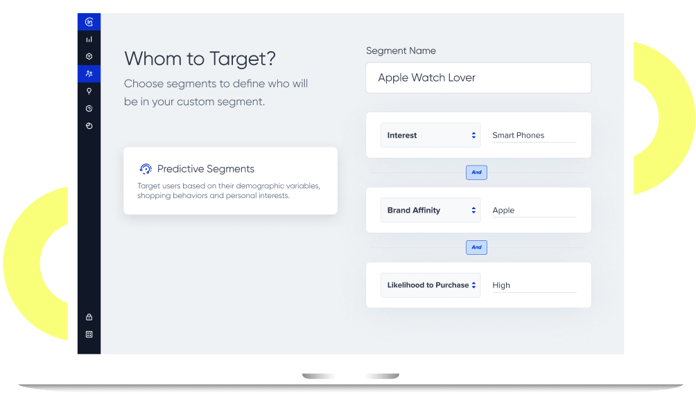 Insider One's segments for their cross-channel campaigns