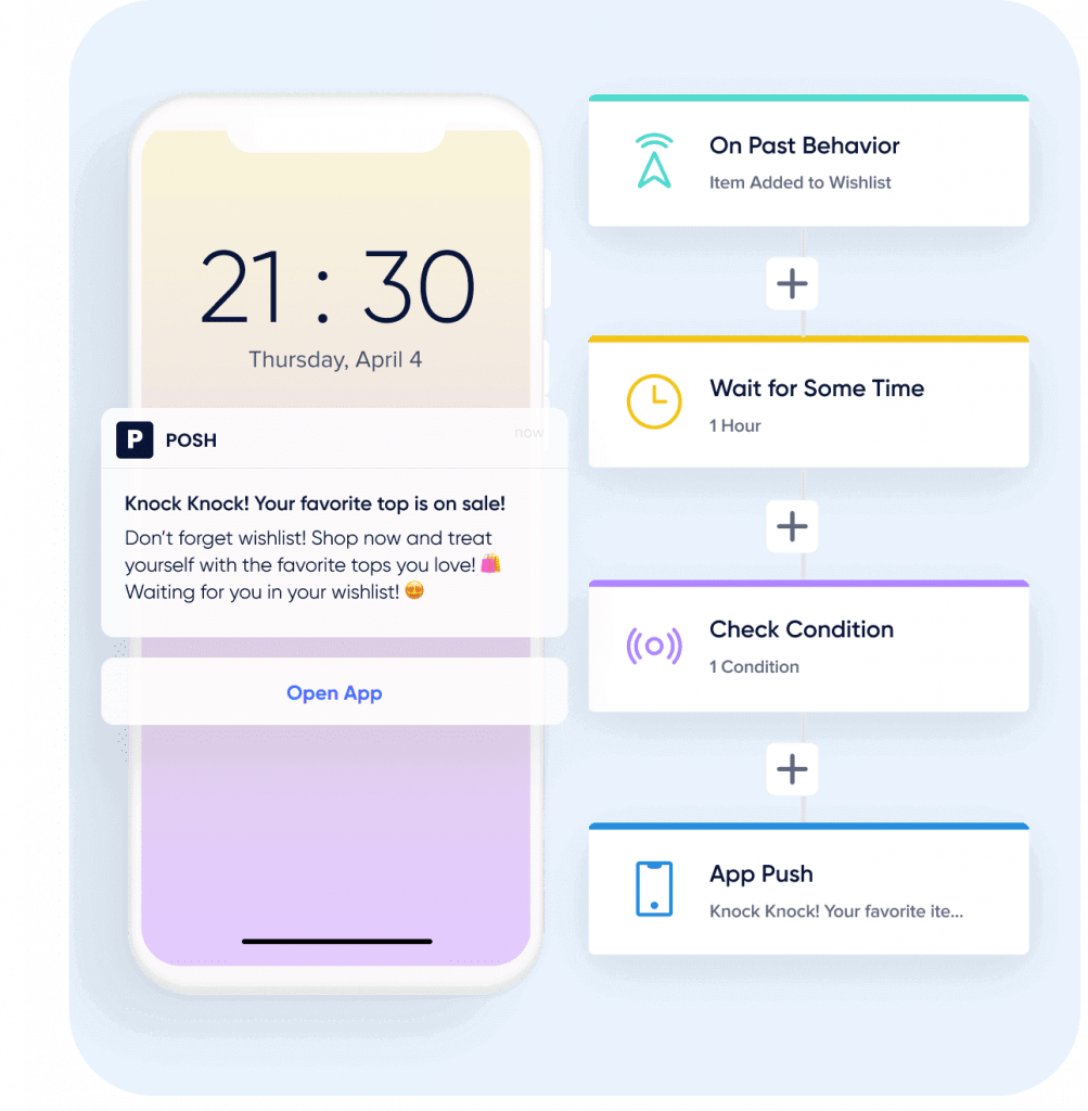 Insider One's drag-and-drop editor for all sorts of omnichannel use cases