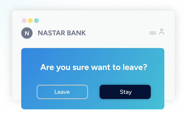 Use Insider One to launch exit intent messages and prevent visitors from leaving