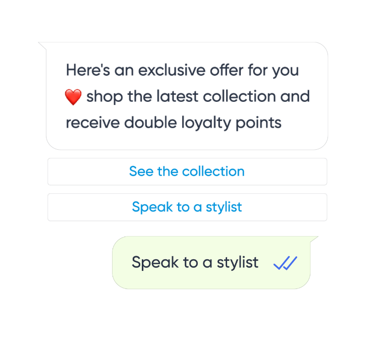 Have unstructured, two-way conversations using WhatsApp bots
