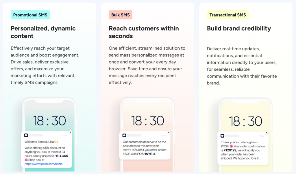 Bulk, promotional, and transactional SMS