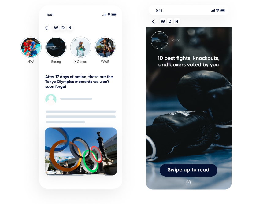 Insider One InStory mobile stories