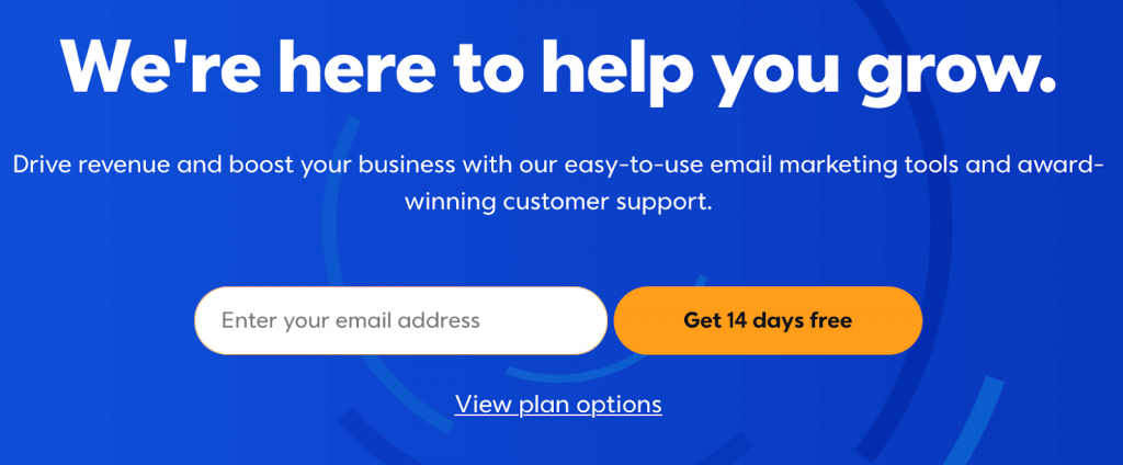 Constant Contact homepage