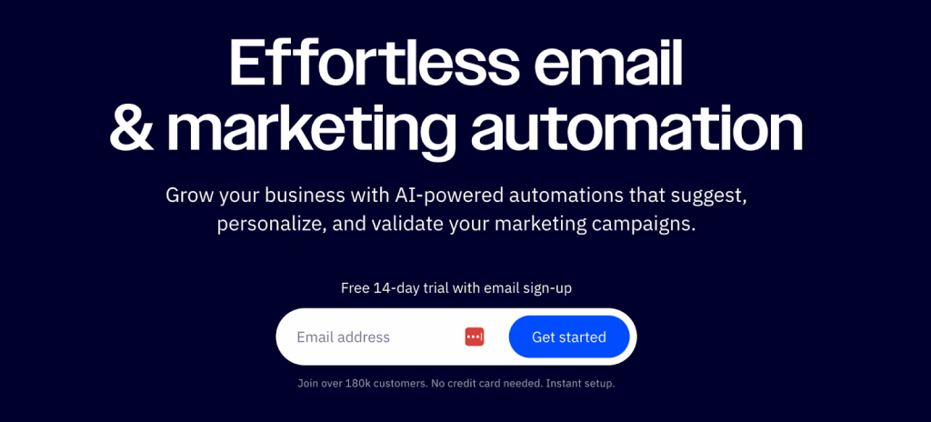 ActiveCampaign homepage