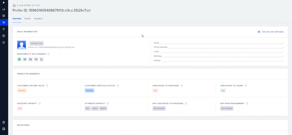 Insider One anonymous user profile