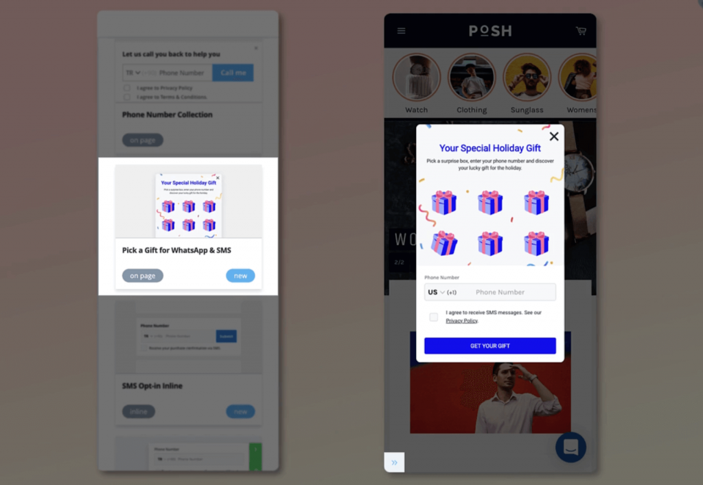 Insider One gamified templates lead generation