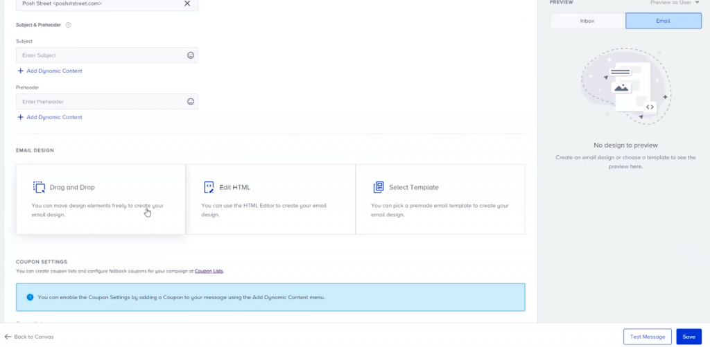 Insider One email settings