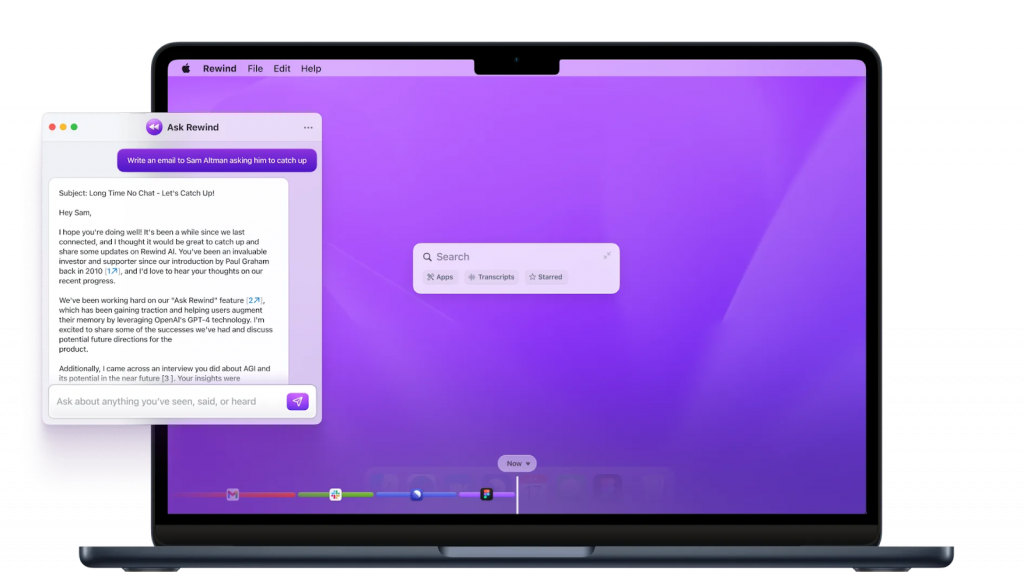 Rewind AI for capturing everything