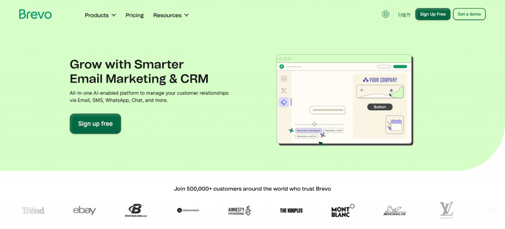 Brevo homepage