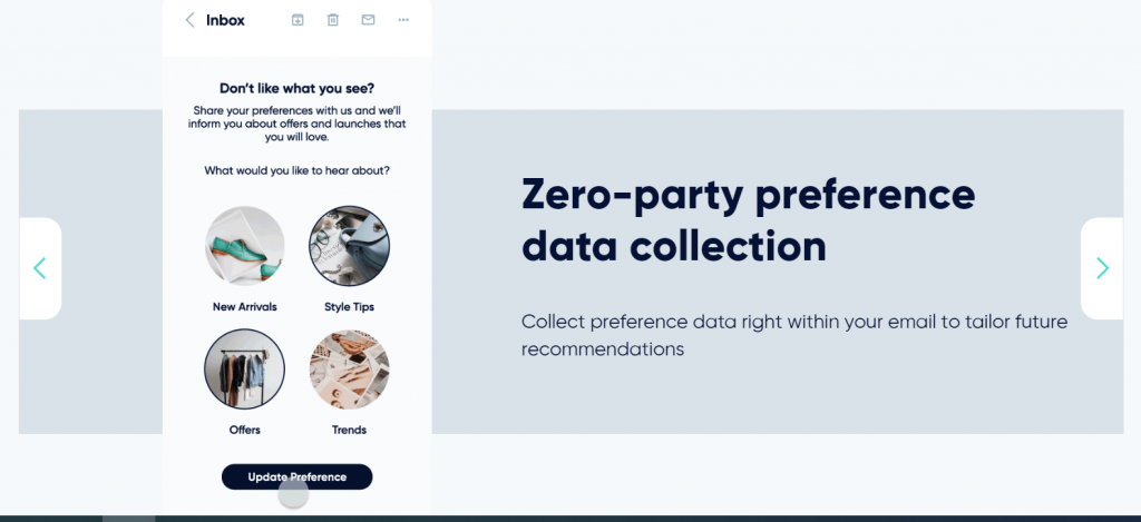 Zero-party preference data collection