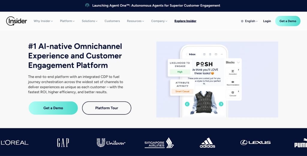 Insider One's homepage