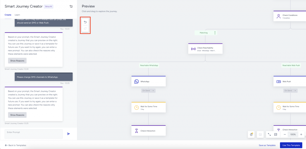 Create smart customer journeys on multiple platforms to engage with customers.