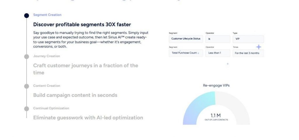 Find the right customer segments with Sirius AI.