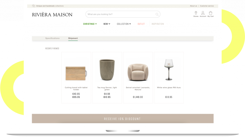 Promotional email layout with product images, discount badges, and call-to-action buttons for All Nutrition and Natural World, illustrating AI-informed revenue-driving campaigns