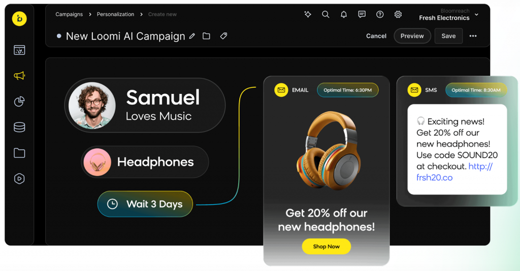 Bloomreach dashboard