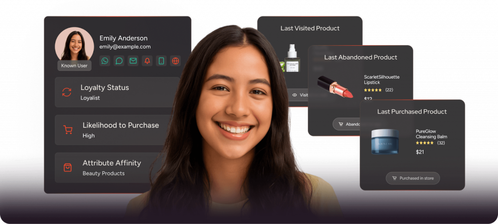 a gentle nudge about items left in a cart or highlighting recently viewed products can re-engage users who were close to converting